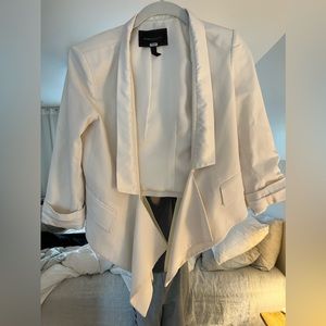 BCBG tuxedo blazer with cuffed cropped sleeves